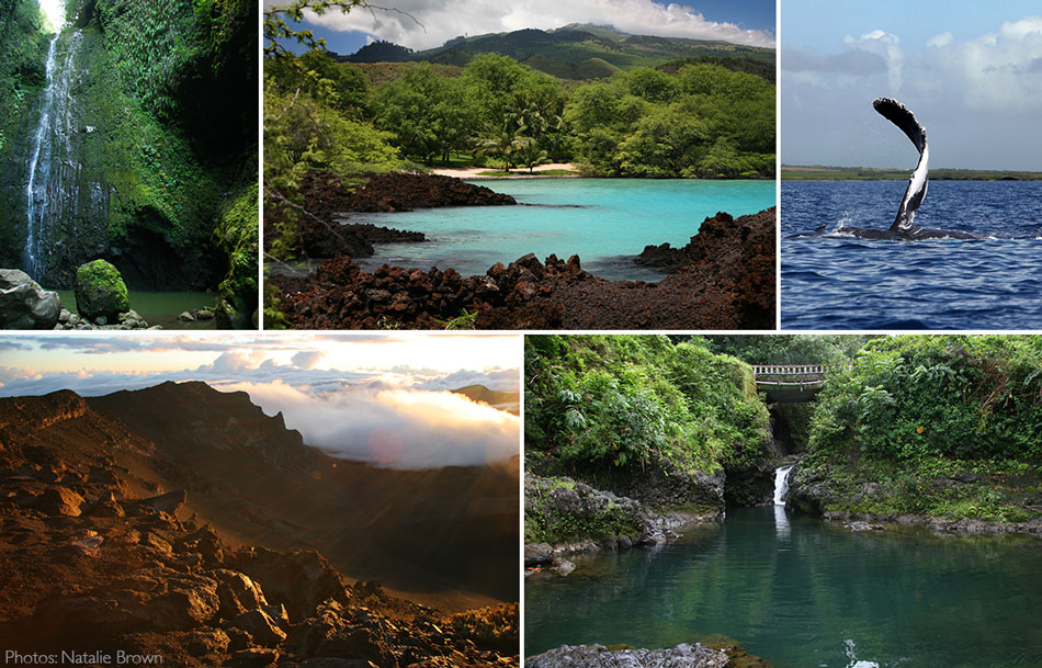 maui waterfalls, haleakala crater and laperouse, photos by natalie brown