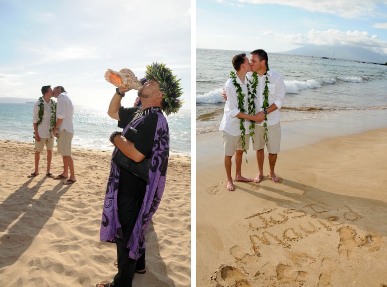 gay beach wedding