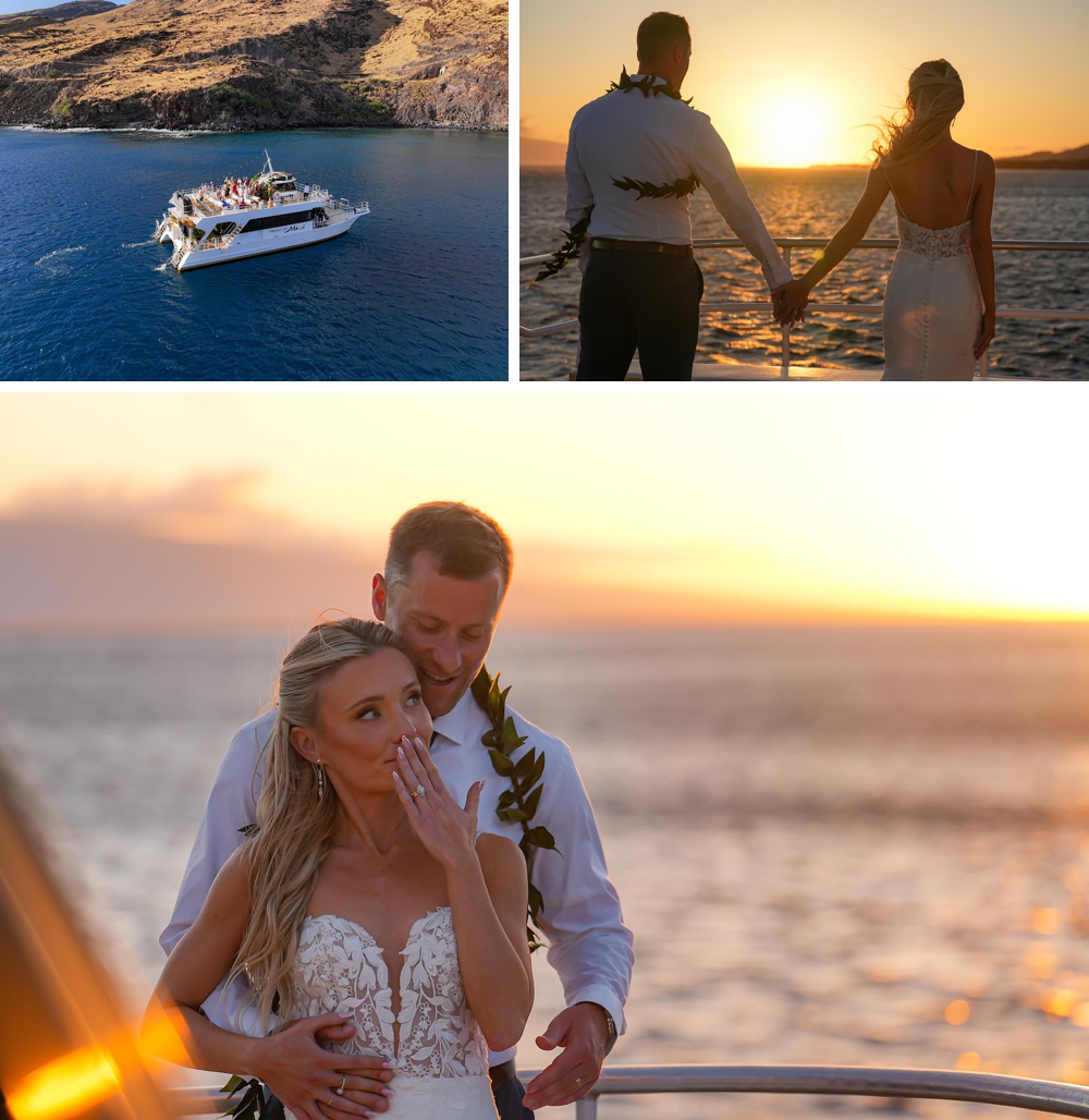 Maui wedding on Boat